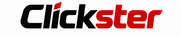 The Clickster logo is displayed in a bold, stylized font with 'Click' in black and 'ster' in red, set against a solid white background.